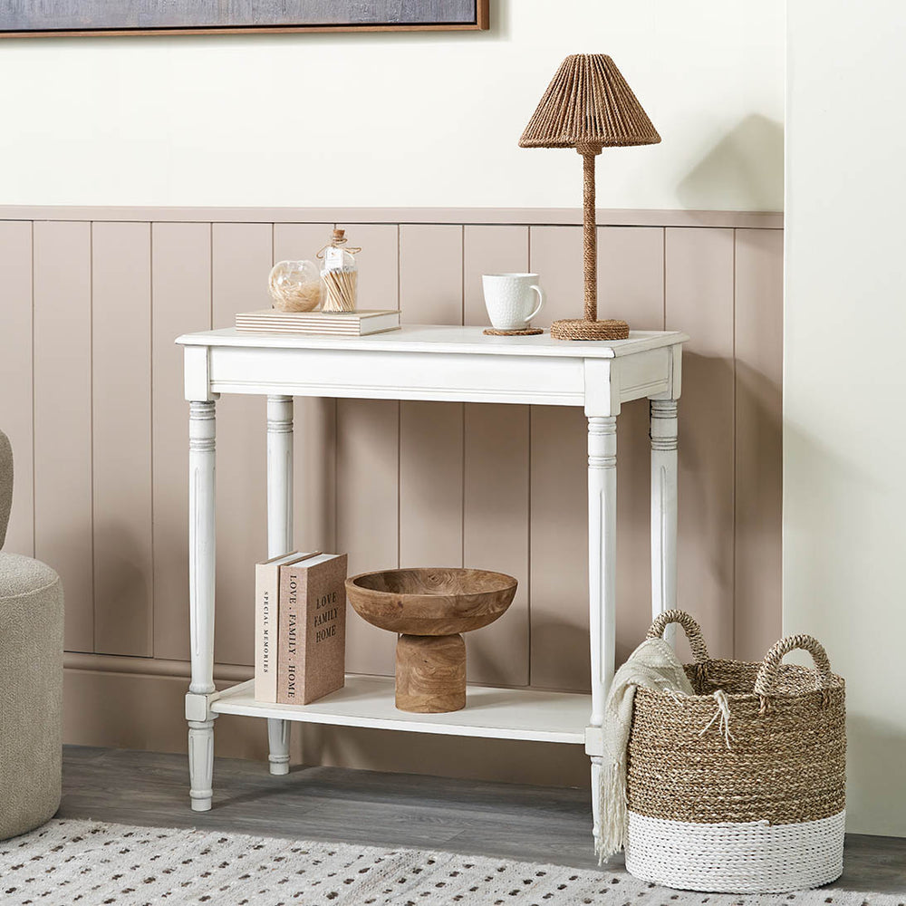Cleveland White Wood Console Table