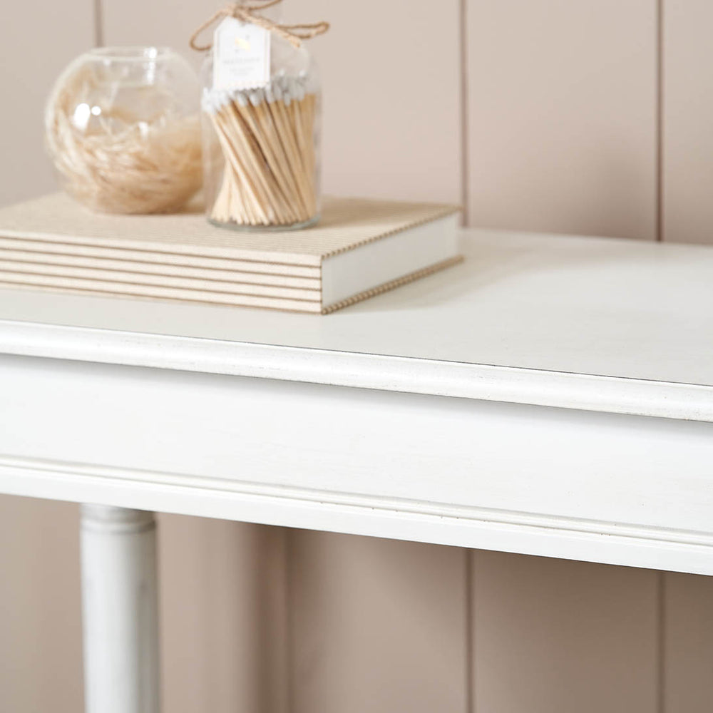 Cleveland White Wood Console Table