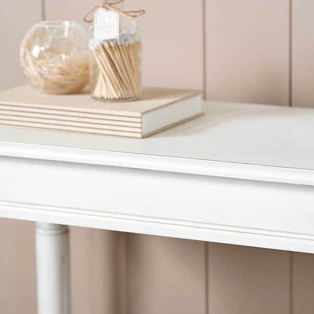 Cleveland White Wood Console Table