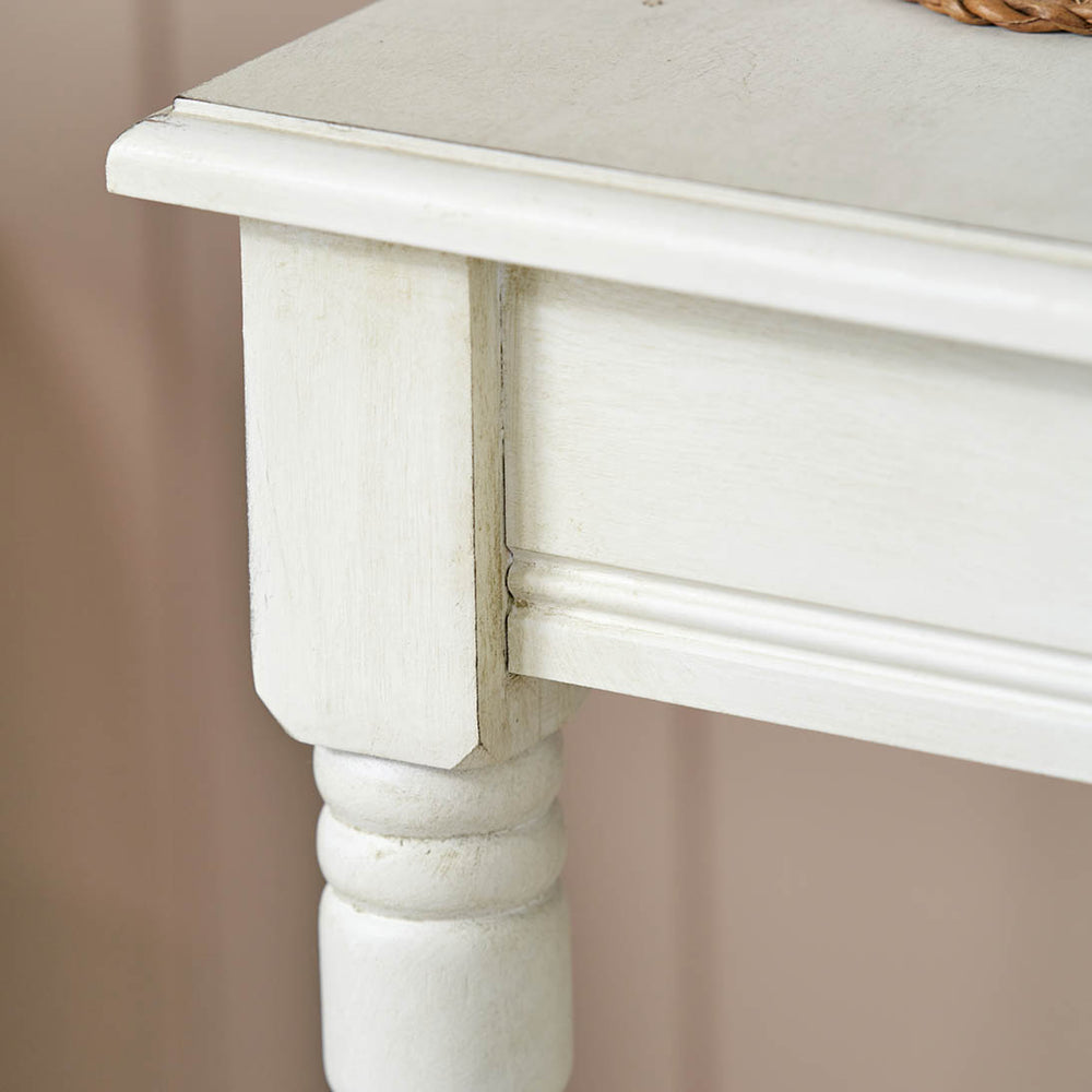 Cleveland White Wood Console Table
