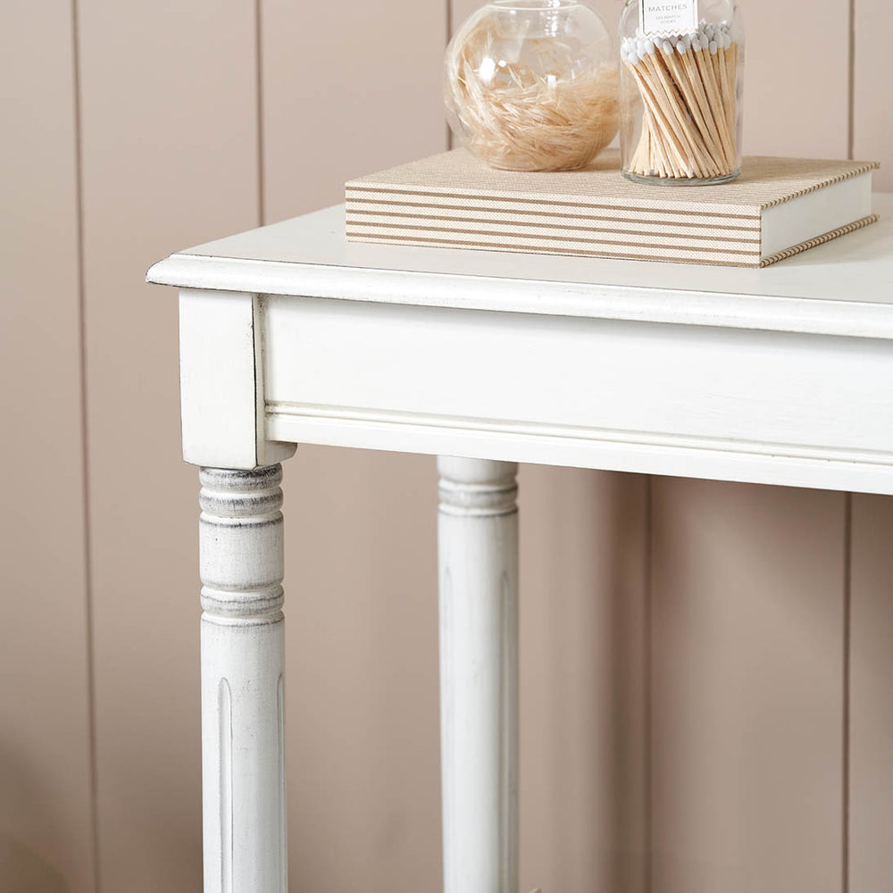 Cleveland White Wood Console Table