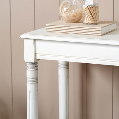 Cleveland White Wood Console Table