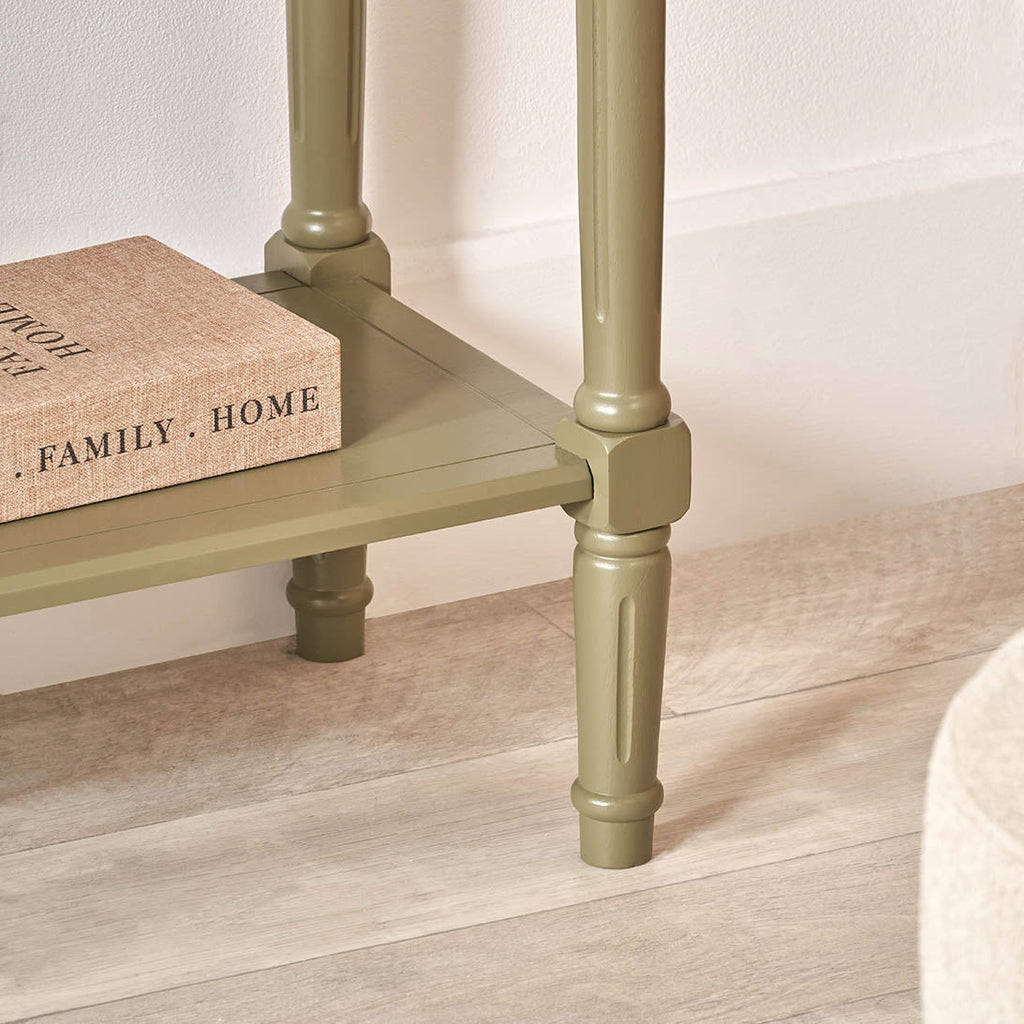 Olive Pine Wood Console Table | Furniture