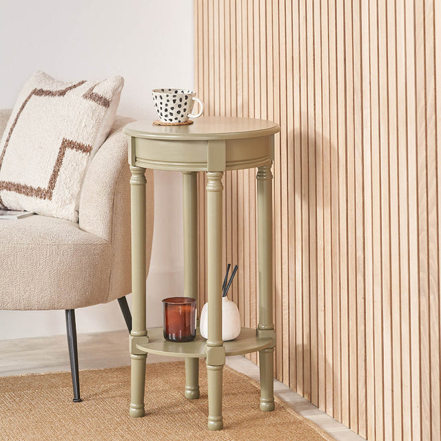 Cleveland Olive Wood Round Accent Table