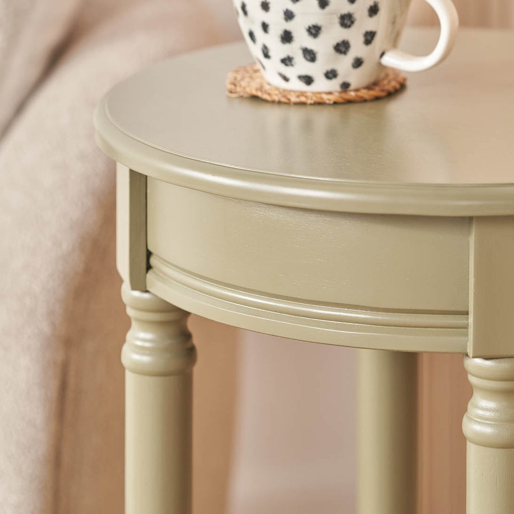 Cleveland Olive Wood Round Accent Table