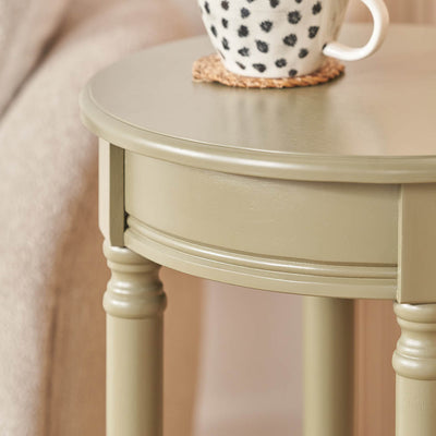 Cleveland Olive Wood Round Accent Table