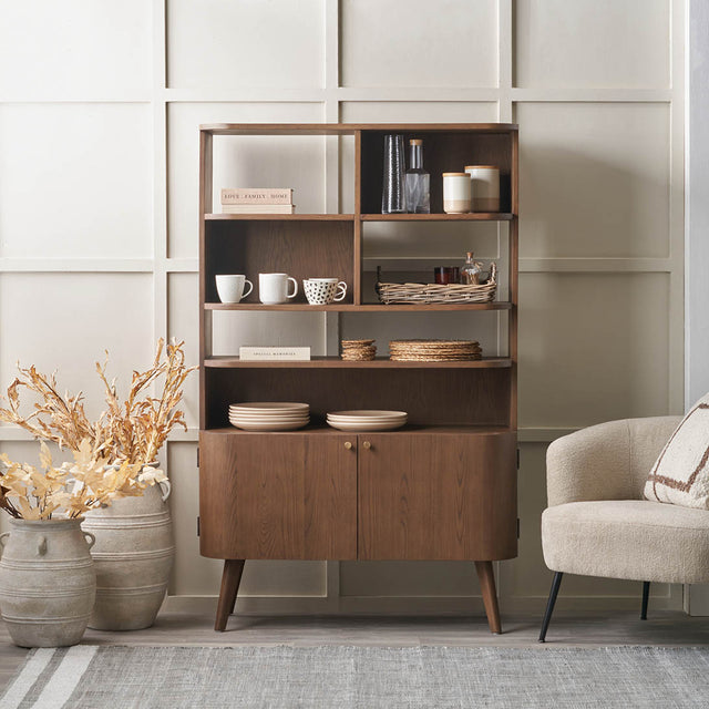 Meava Dark Ash Shelf Unit