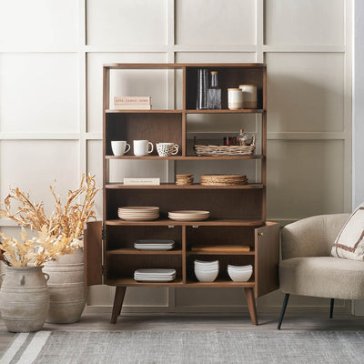 Meava Dark Ash Shelf Unit
