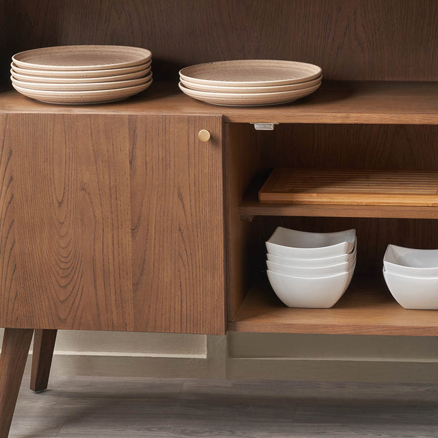 Meava Dark Ash Shelf Unit