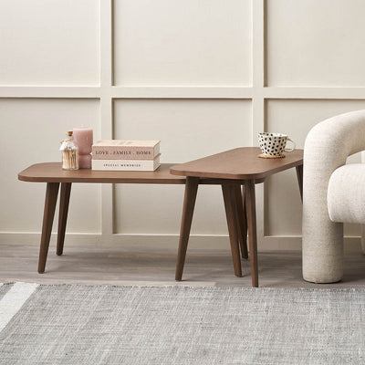 Meava Dark Ash Coffee Tables S/2
