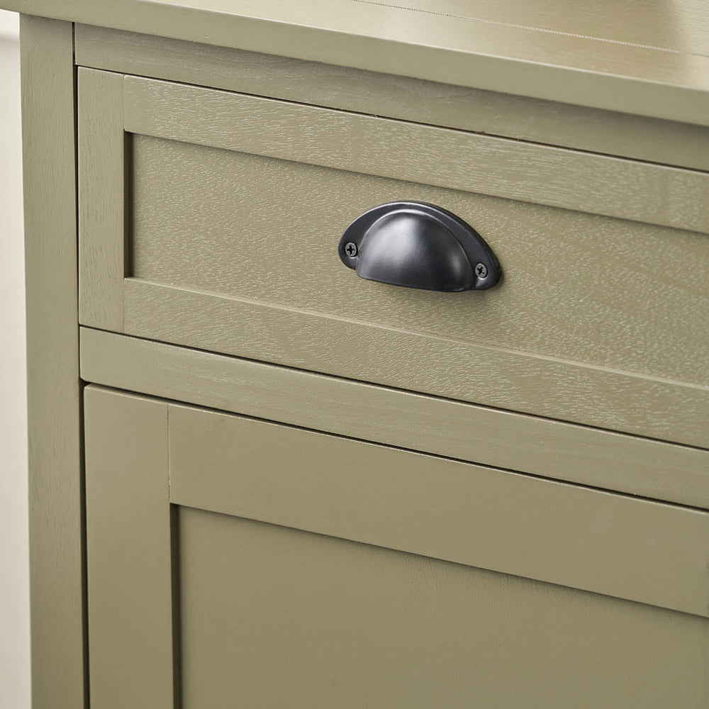 Stockton Olive Green Wood 3 Door 3 Drawer Unit