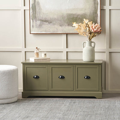 Stockton Olive Green Wood Drawer Unit