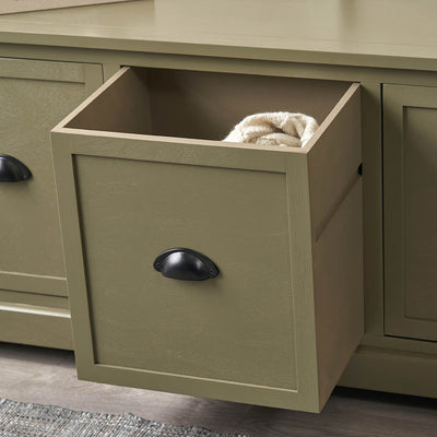 Stockton Olive Green Wood Drawer Unit