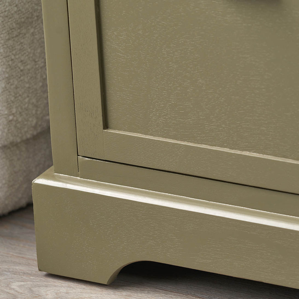Stockton Olive Green Wood Drawer Unit
