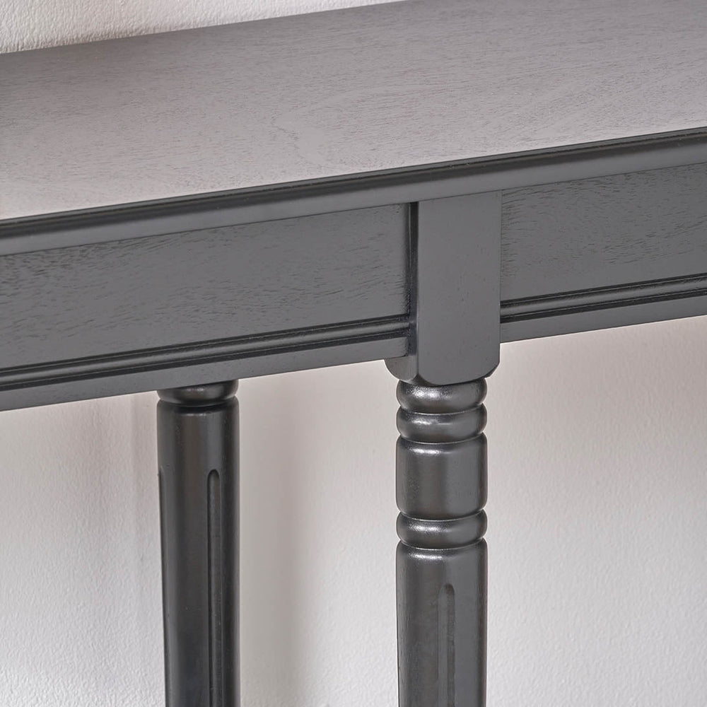 Cleveland Black Pine Wood Large Console Table