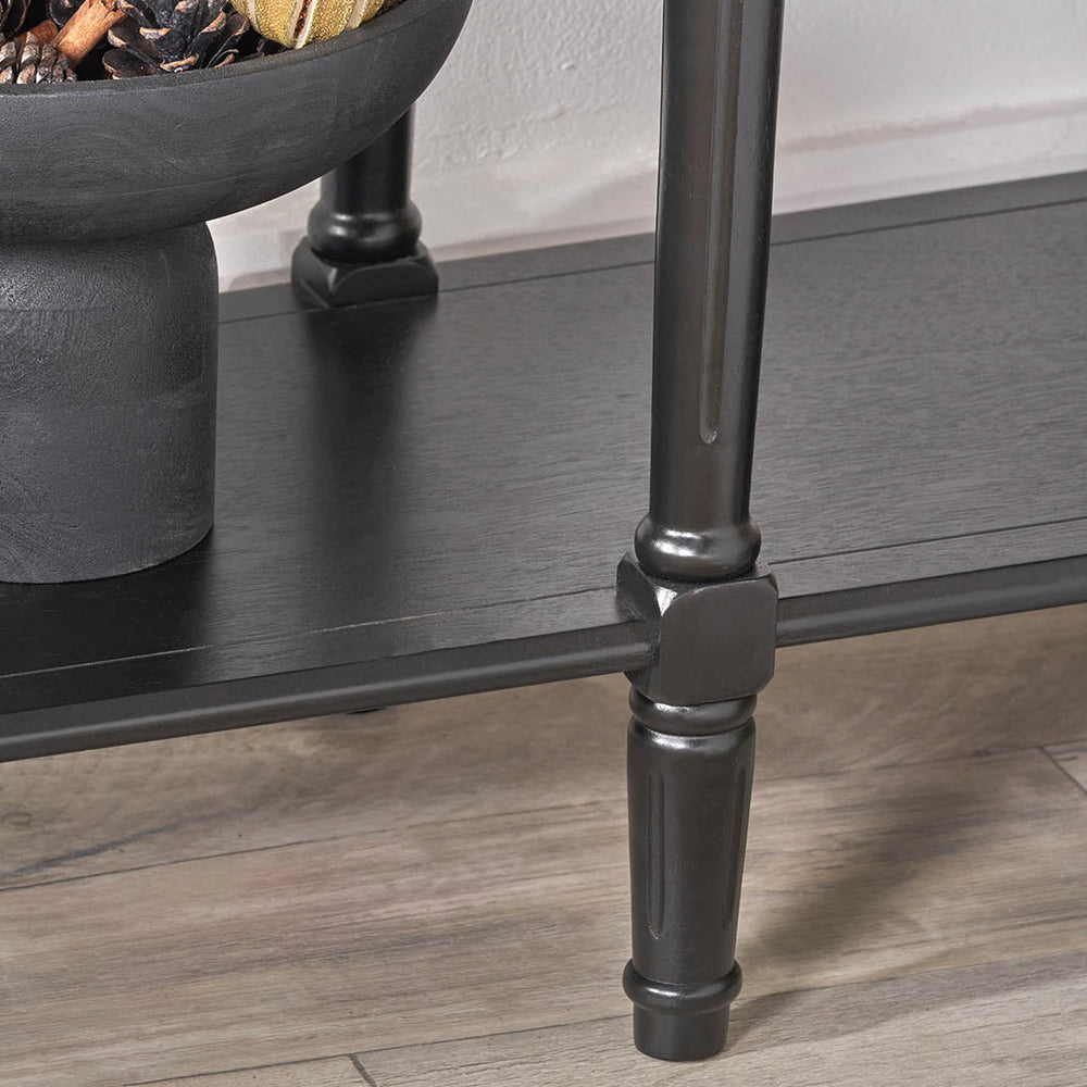 Cleveland Black Pine Wood Large Console Table