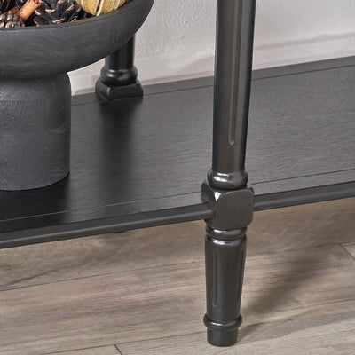 Cleveland Black Pine Wood Large Console Table