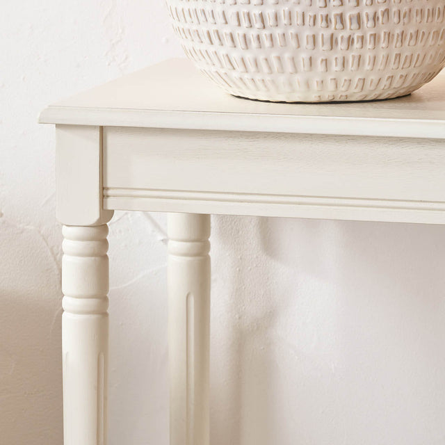 Cleveland White Pine Wood Large Console Table