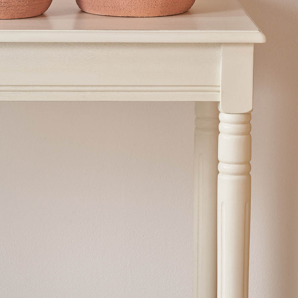 Cleveland White Pine Wood Large Console Table