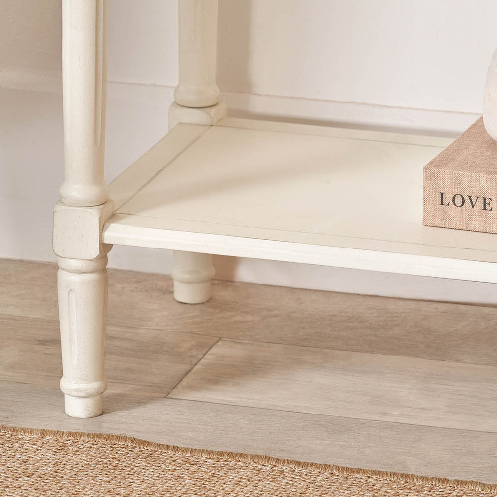 Cleveland White Pine Wood Large Console Table