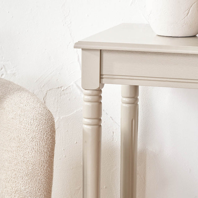 Cleveland Putty Pine Wood Large Console Table