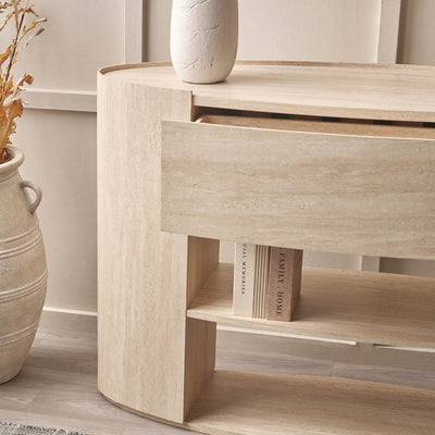 Treviso Travertine Effect Console table