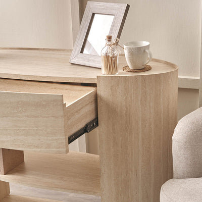 Treviso Travertine Effect Console table