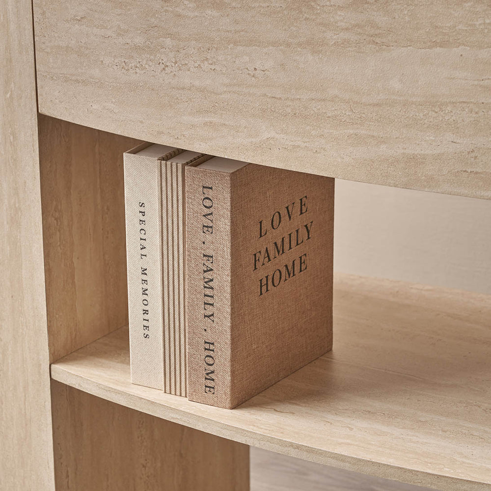 Treviso Travertine Effect Console table