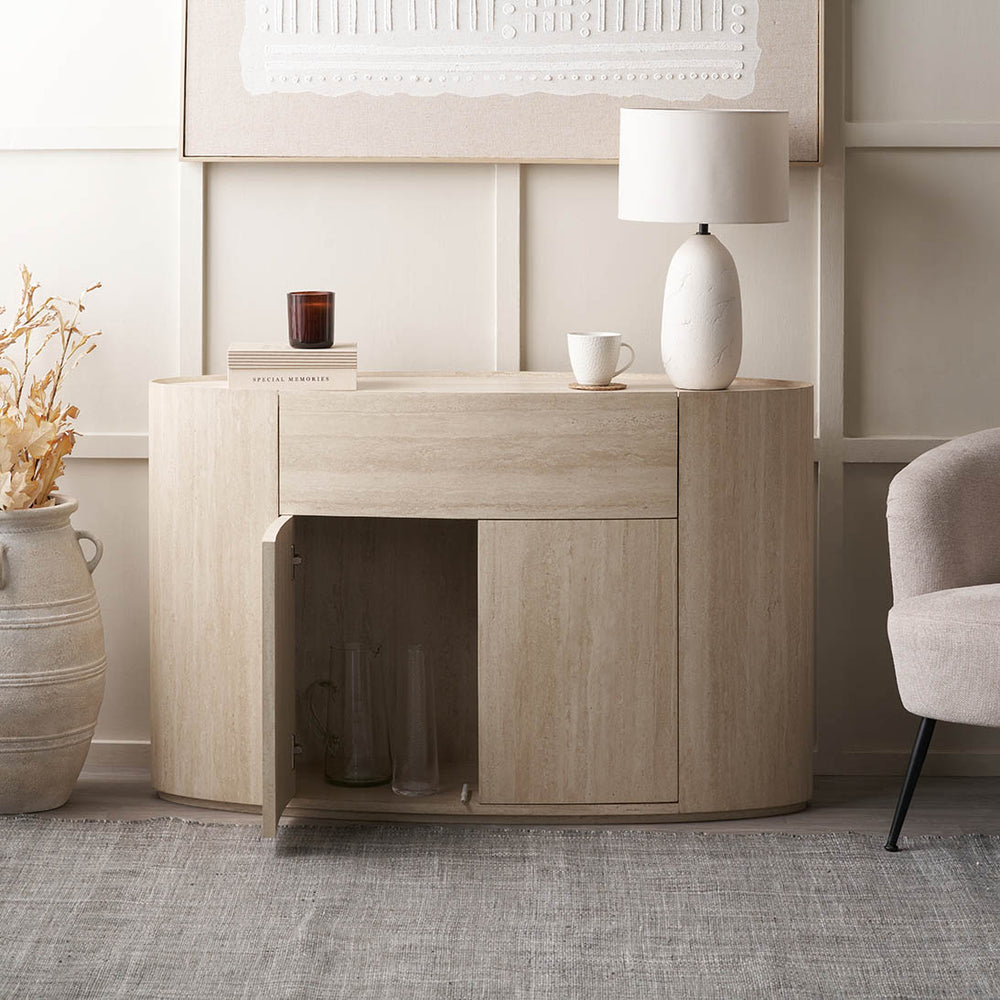 Treviso Travertine Effect Sideboard