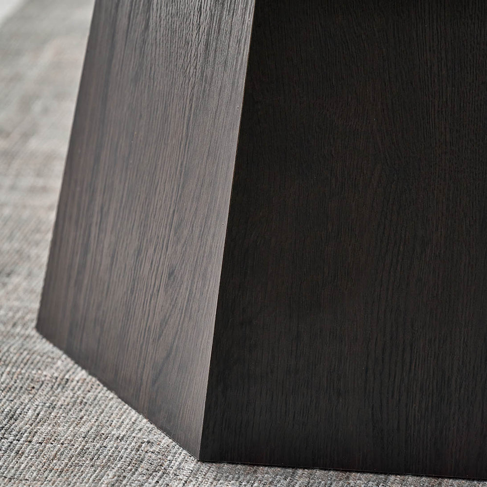 Myora Jade Marble Effect and Dark Brown Oak Veneer Coffee table