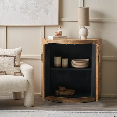 Woodmere Burr Wood Effect 2 Door Cabinet