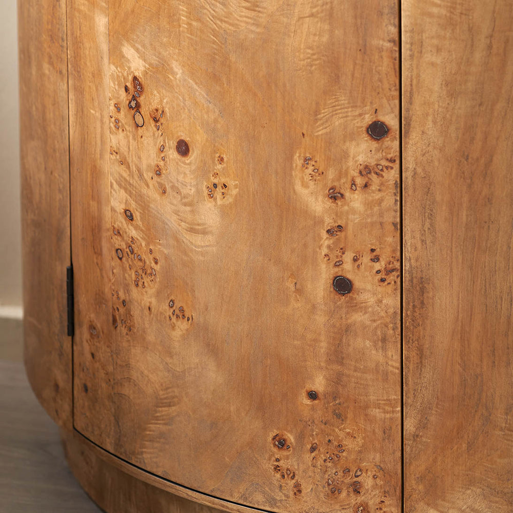 Woodmere Burr Wood Effect 2 Door Cabinet