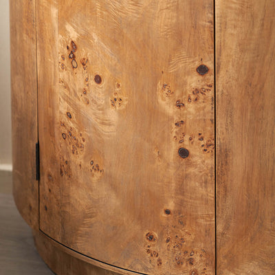 Woodmere Burr Wood Effect 2 Door Cabinet