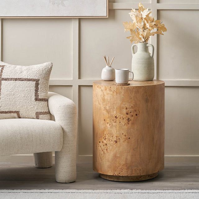Woodmere Burr Wood Effect Side Table