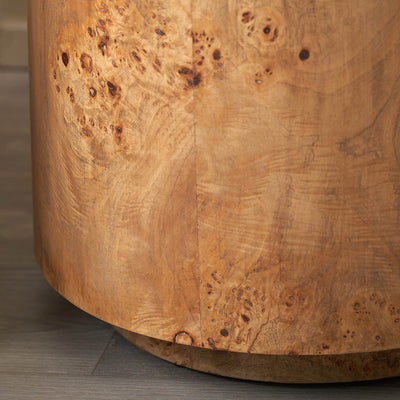 Woodmere Burr Wood Effect Side Table