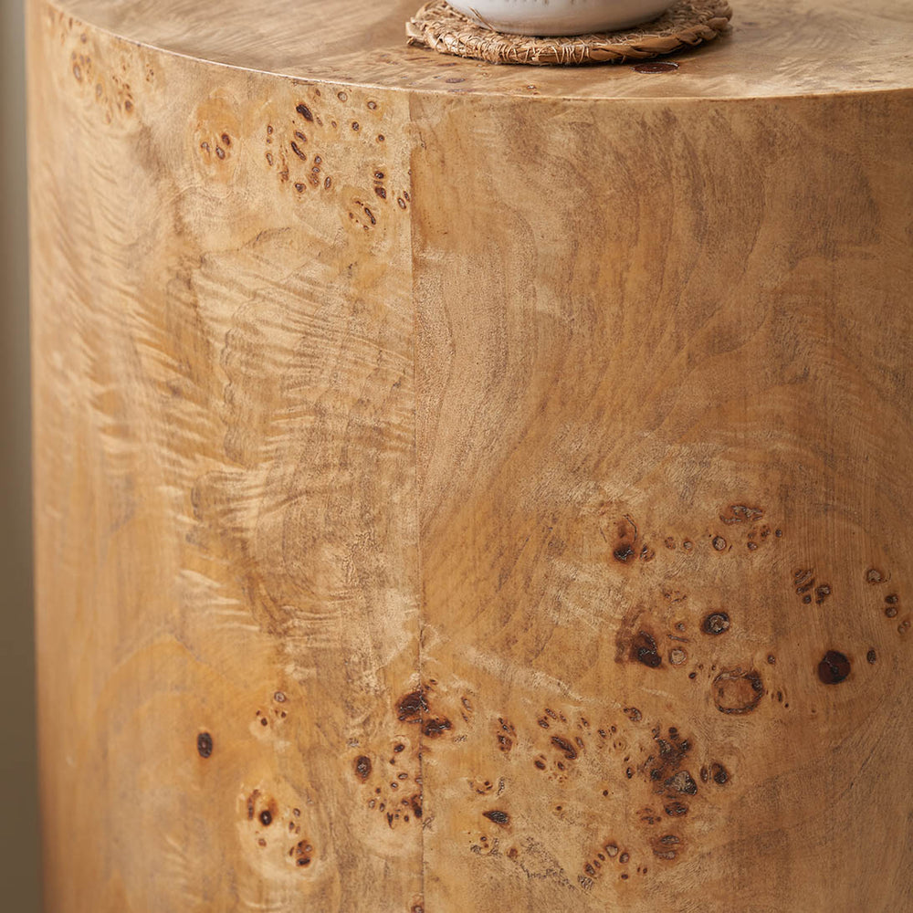 Woodmere Burr Wood Effect Side Table