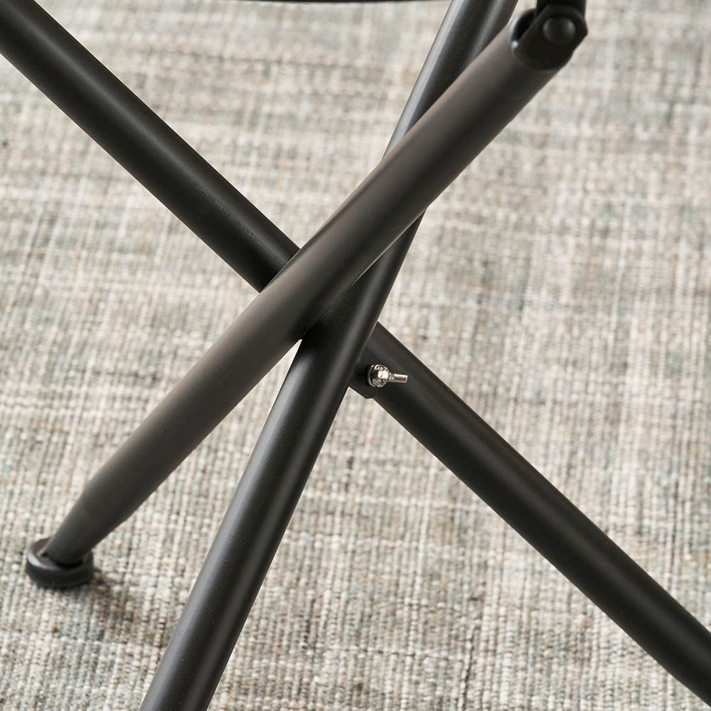 Elwin Clear Glass and Black Fir Wood Effect Side Table