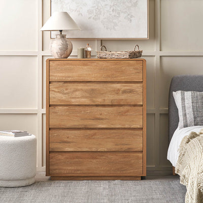 Woodley Oak Effect 5 Drawer Unit