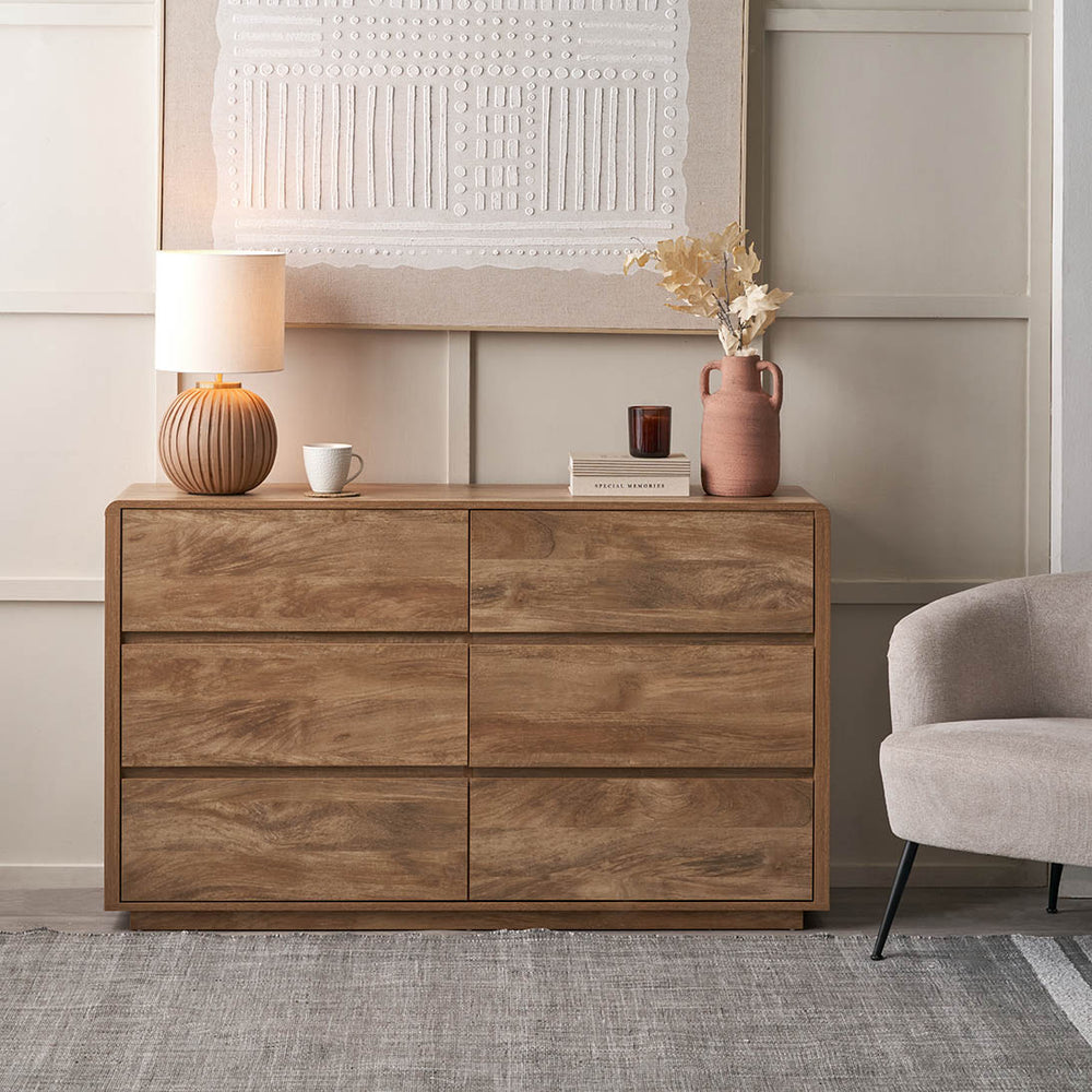 Woodley Oak Effect 6 Drawer Unit