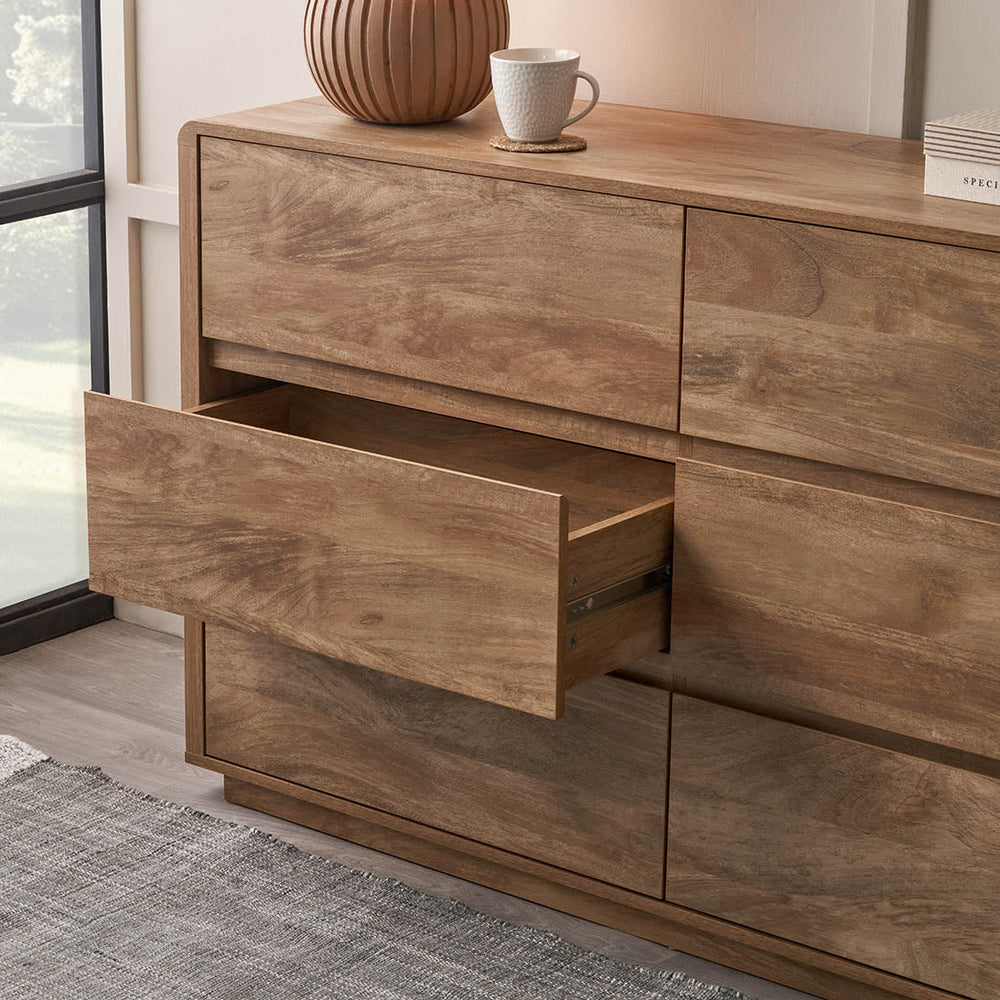 Woodley Oak Effect 6 Drawer Unit