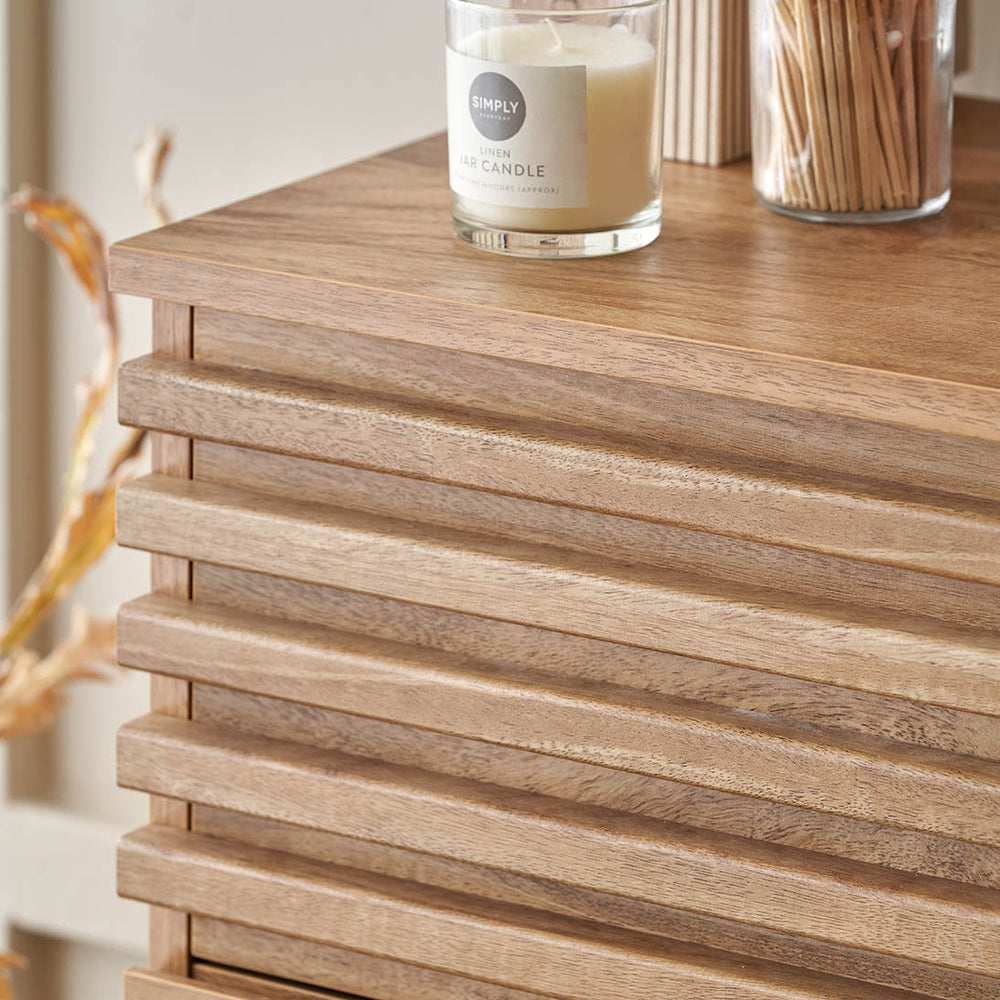 Bergen Natural Eucalyptus Wood Tall Unit