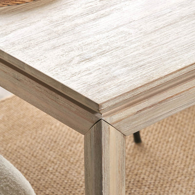Giovanna White Sand Acacia Wood Dining Table