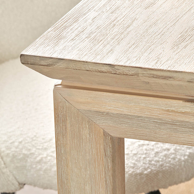 Giovanna White Sand Acacia Wood Dining Table