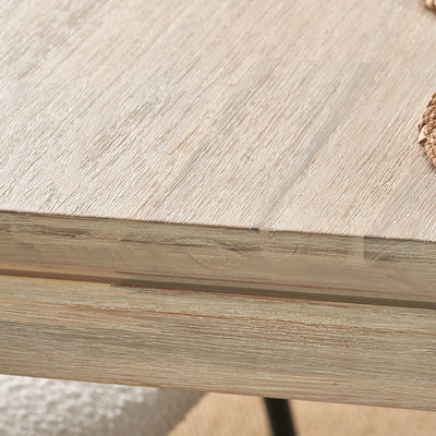 Giovanna White Sand Acacia Wood Dining Table