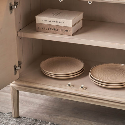Giovanna White Sand Acacia Wood Sideboard