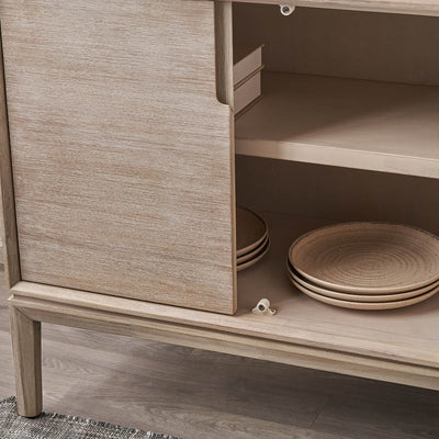 Giovanna White Sand Acacia Wood Sideboard