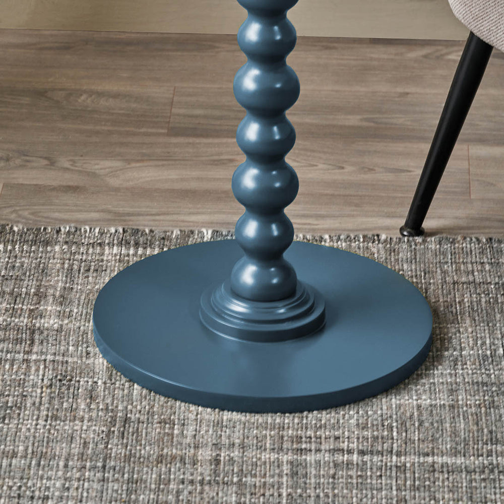 Margaux Navy Wood Bobble Side Table