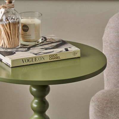 Margaux Olive Wood Bobble Side Table