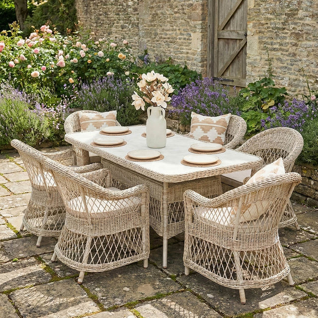 Palmi Woven Outdoor 6 Seater Dining Set