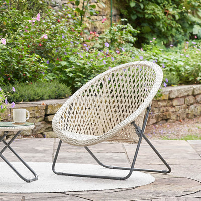 Evia Cream Foldable Garden Chair